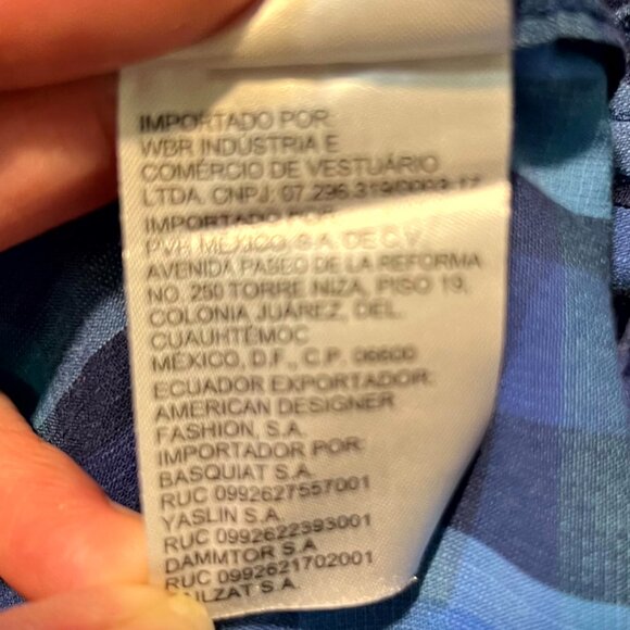 Calvin Klein Jeans Blue Plaid 100% Cotton Short-Sleeve Button-Up SZ Med - Picture 5 of 7